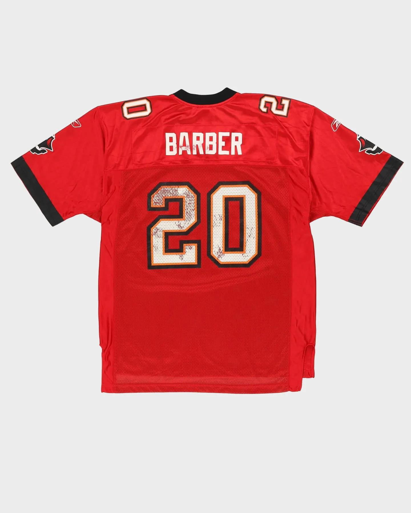 00s Ronde Barber #20 Tampa Bay Buccaneers Red NFL American Football Jersey - L