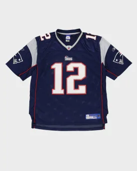 00s Tom Brady #12 New England Patriots NFL Reebok Jersey - XL