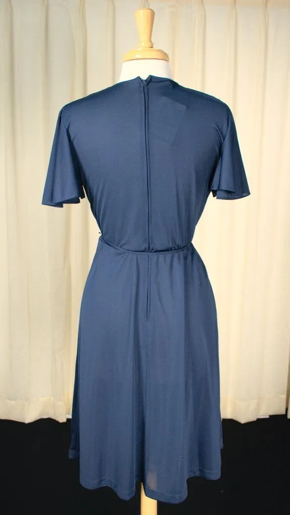 70s does 1940s Navy Dress