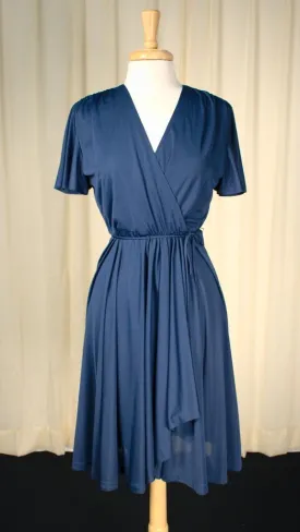 70s does 1940s Navy Dress