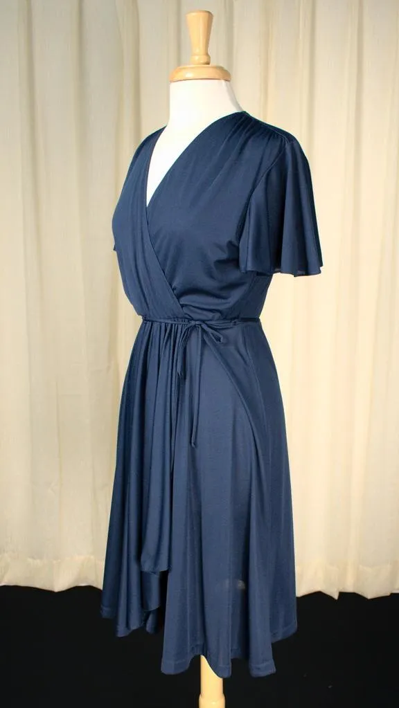 70s does 1940s Navy Dress