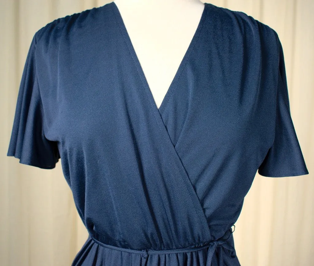 70s does 1940s Navy Dress