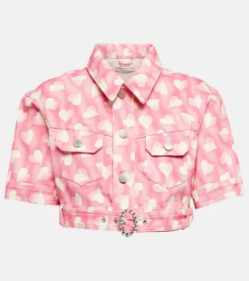 Alessandra Rich Printed cropped jacket