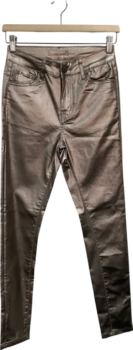 Ana & Lucy Metallic Coated Skinny Trousers UK 8