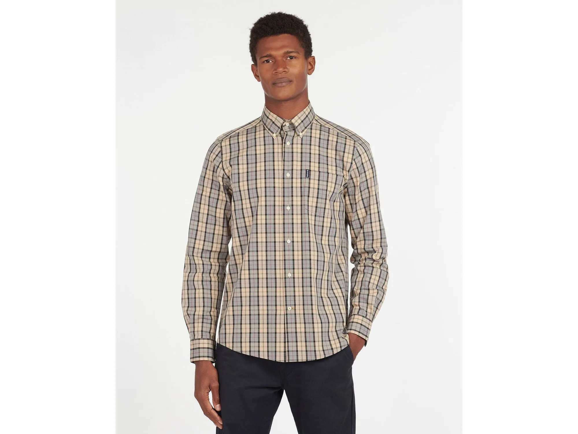 Barbour Tartan 17 Tailored Buttondown Collar Shirt In Dress Tartan
