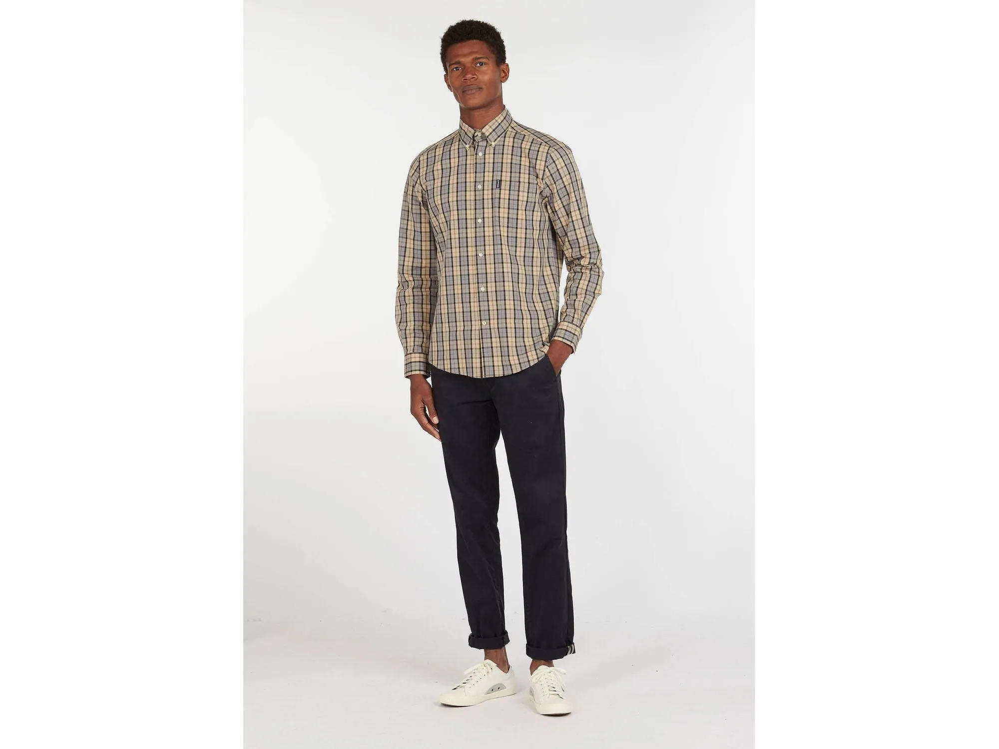 Barbour Tartan 17 Tailored Buttondown Collar Shirt In Dress Tartan