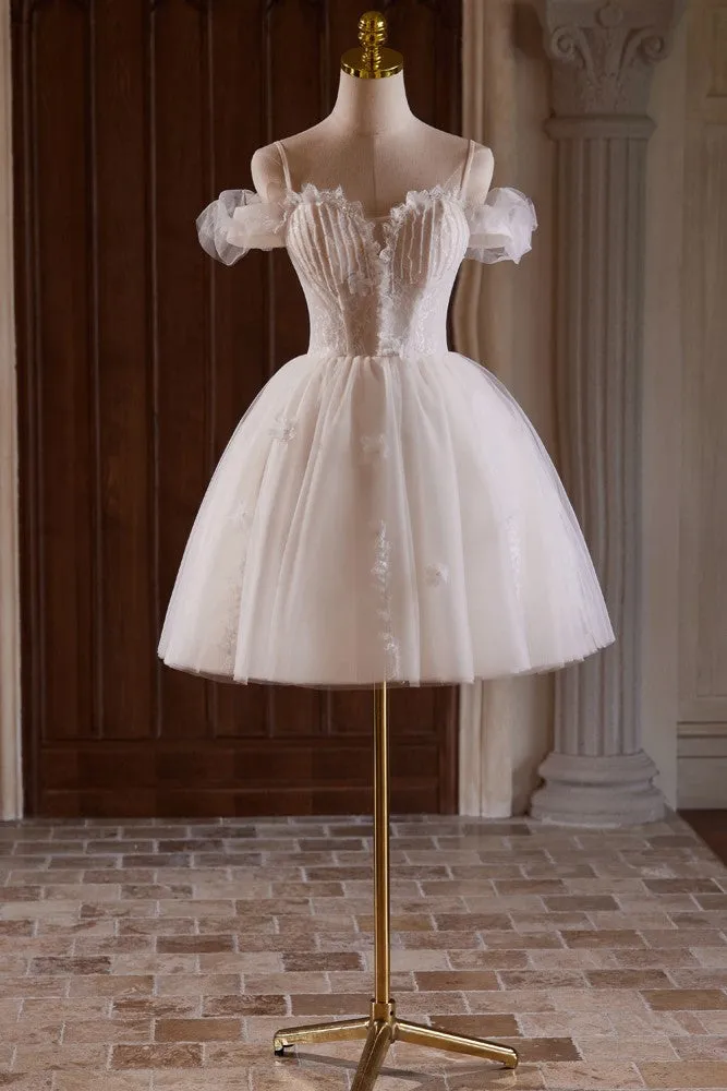 Beading Off-the-shoulder Chic Ball Gown Homecoming Dresses