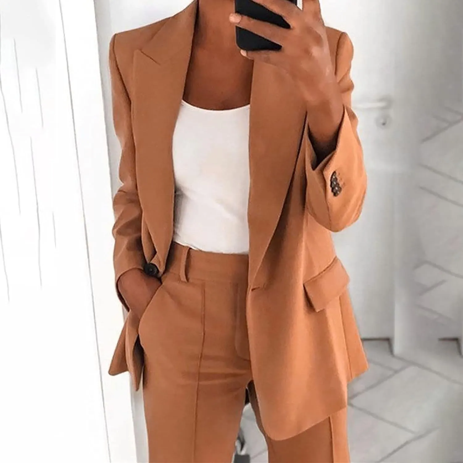 Blazers for Women Casual Long Sleeve Blazer Coat Dressy Work Jackets Professional Office Jacket Business Suit Jacket