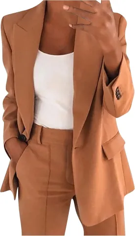 Blazers for Women Casual Long Sleeve Blazer Coat Dressy Work Jackets Professional Office Jacket Business Suit Jacket