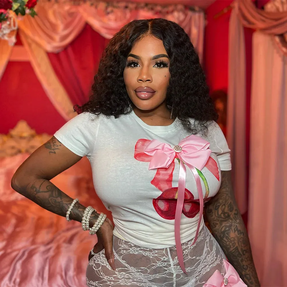 Bow Graphic Tees Streetwear