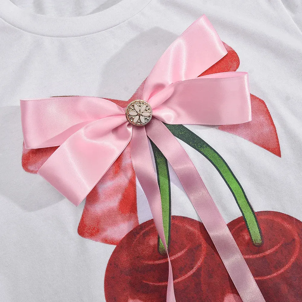 Bow Graphic Tees Streetwear