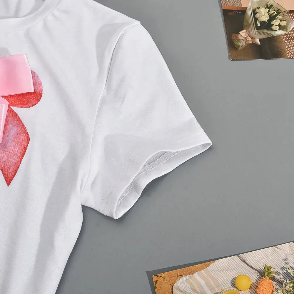 Bow Graphic Tees Streetwear