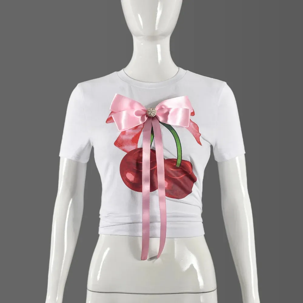 Bow Graphic Tees Streetwear