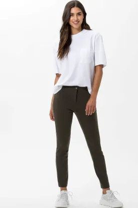 Brax 75-5354 32 Dark Olive Lou Slim Fit Trousers