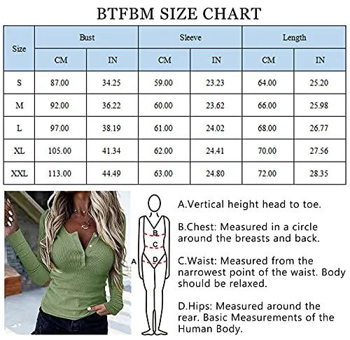 BTFBM Women Long Sleeve V Neck Button Up Solid Tops Blouses Trendy Slim Fit Lace Sleeves Ribbed Knit Casual Shirts Tunic (Solid Bean Green, Small)