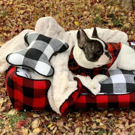 Buffalo Plaid Lumberjack Snuggler Dog Bed