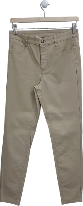 calzedonia Beige High Waisted Treated Skinny Trousers UK M
