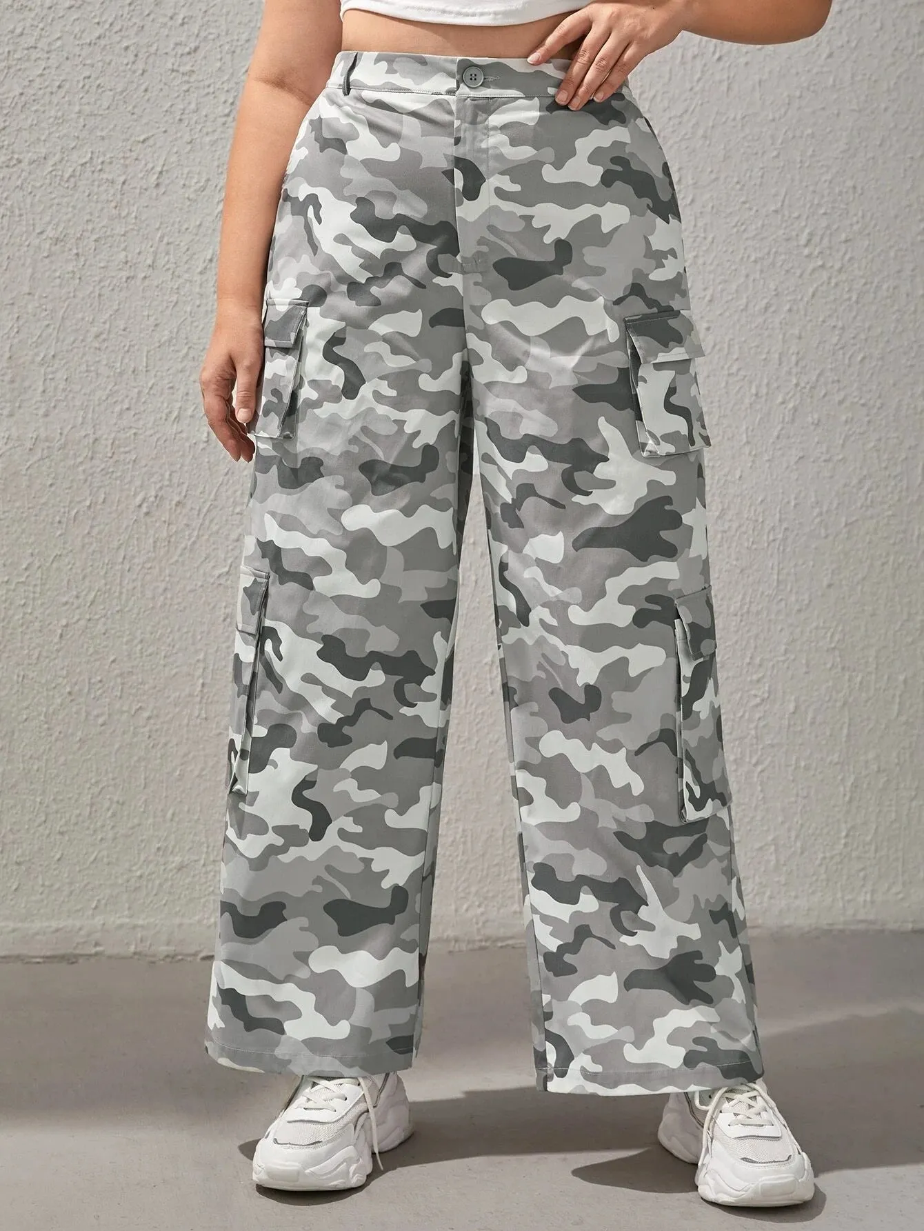 Camo Printed Cargo Pants