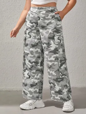 Camo Printed Cargo Pants