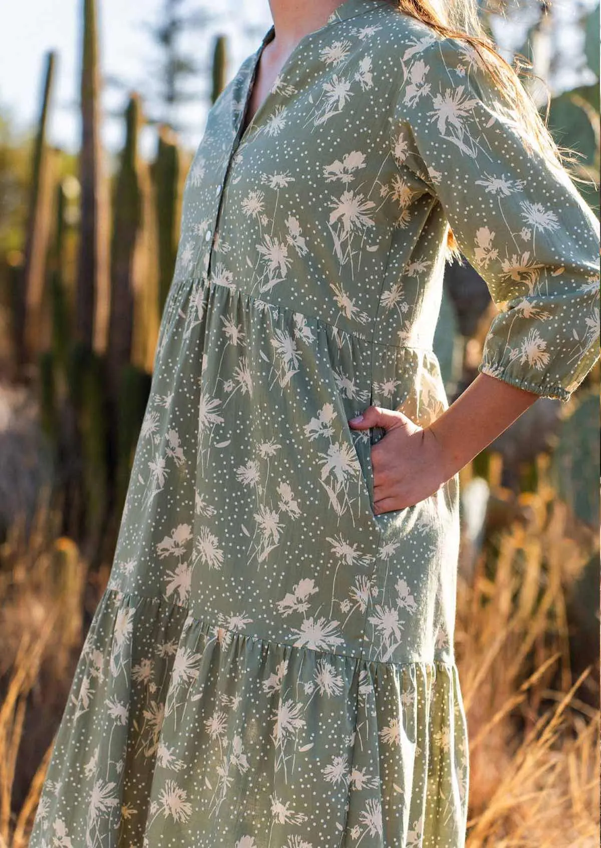 Cascade Tiered Maxi Dress