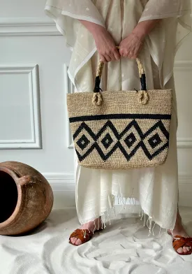 CATARZI - Port bag in Natural/black