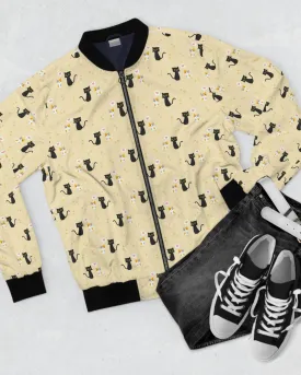 Cats (Yellow) - Kids Unisex Zipper Jacket