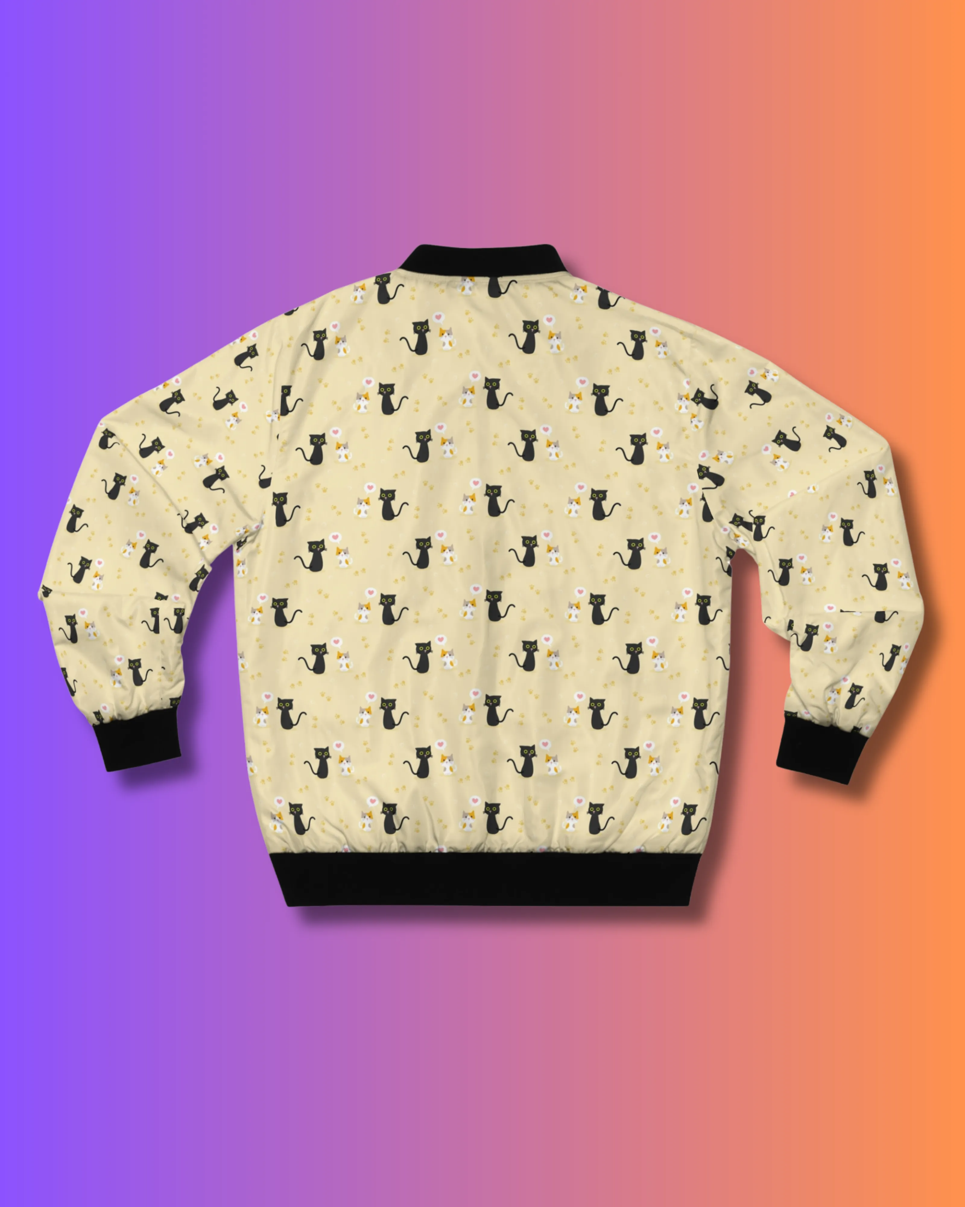 Cats (Yellow) - Kids Unisex Zipper Jacket