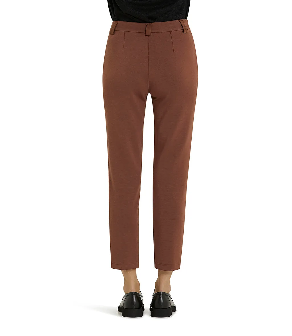 Chestnut color soft skinny trousers