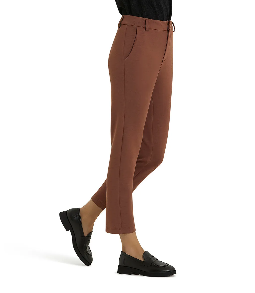 Chestnut color soft skinny trousers