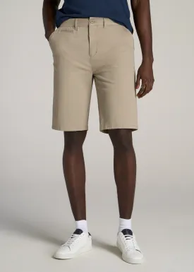 Chino Shorts for Tall Men in Desert Khaki