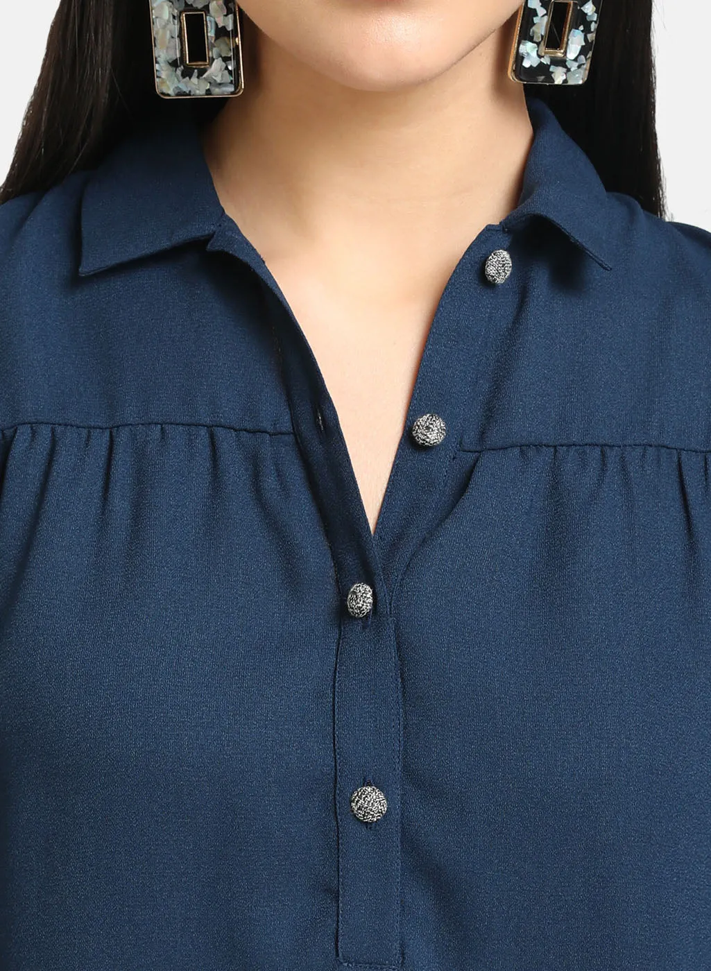 Classic Collar Half Sleeve Top