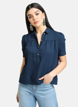 Classic Collar Half Sleeve Top