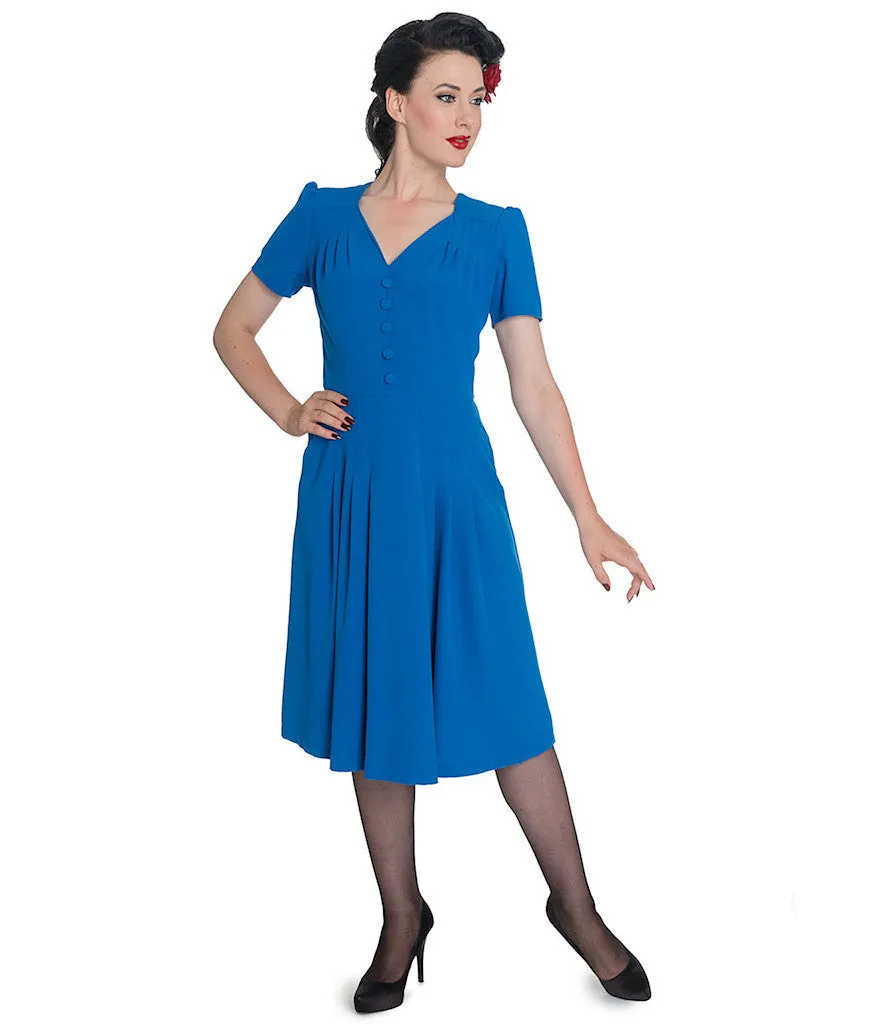 Cobalt 1940s Moira Dress
