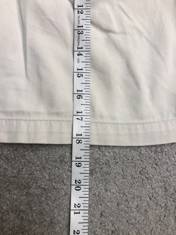 Columbia Shorts Womens 8 Off White 100% Cotton Chino Shorts Pockets Lightweight