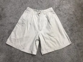 Columbia Shorts Womens 8 Off White 100% Cotton Chino Shorts Pockets Lightweight