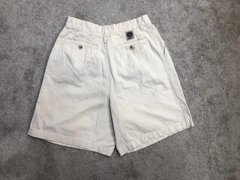 Columbia Shorts Womens 8 Off White 100% Cotton Chino Shorts Pockets Lightweight