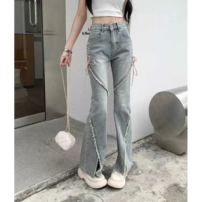 Coquette Women's Streetwear Flared Jeans