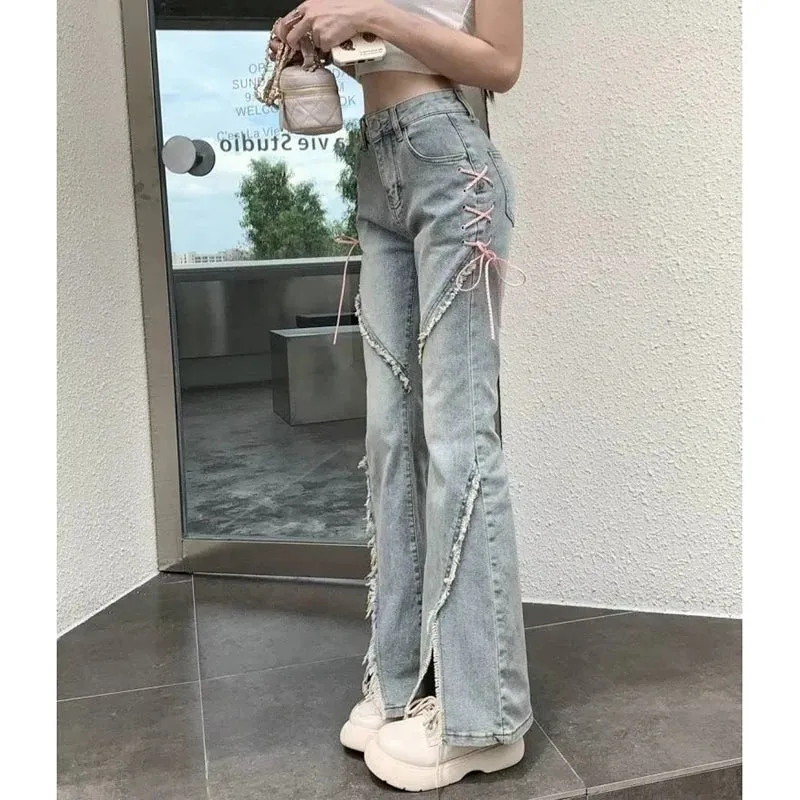 Coquette Women's Streetwear Flared Jeans