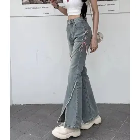 Coquette Women's Streetwear Flared Jeans