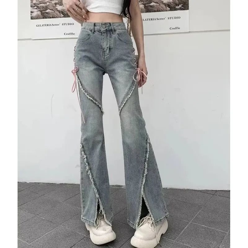 Coquette Women's Streetwear Flared Jeans