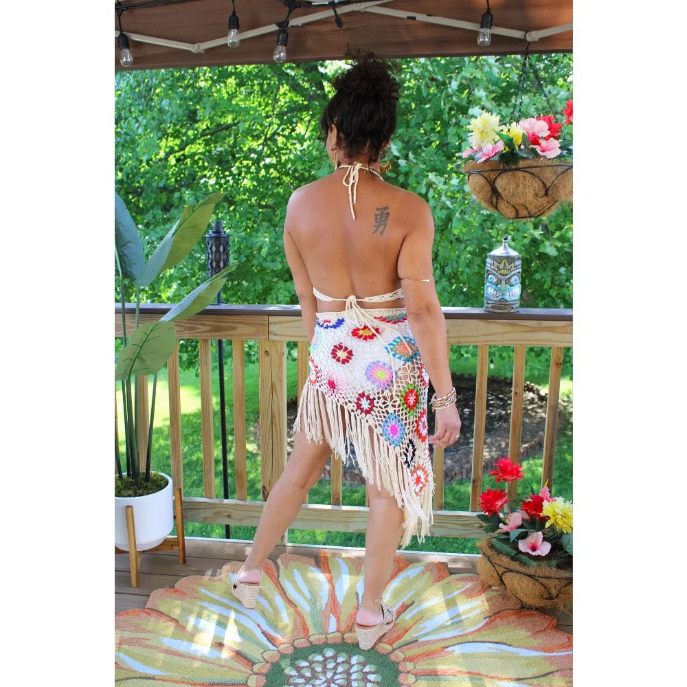 Crochet Sands Top & Skirt Set