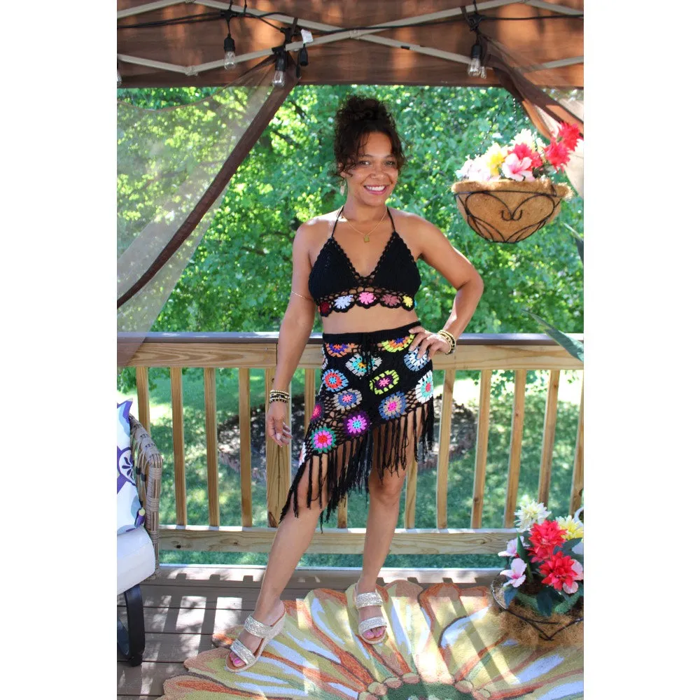Crochet Sands Top & Skirt Set