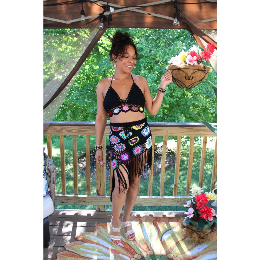 Crochet Sands Top & Skirt Set