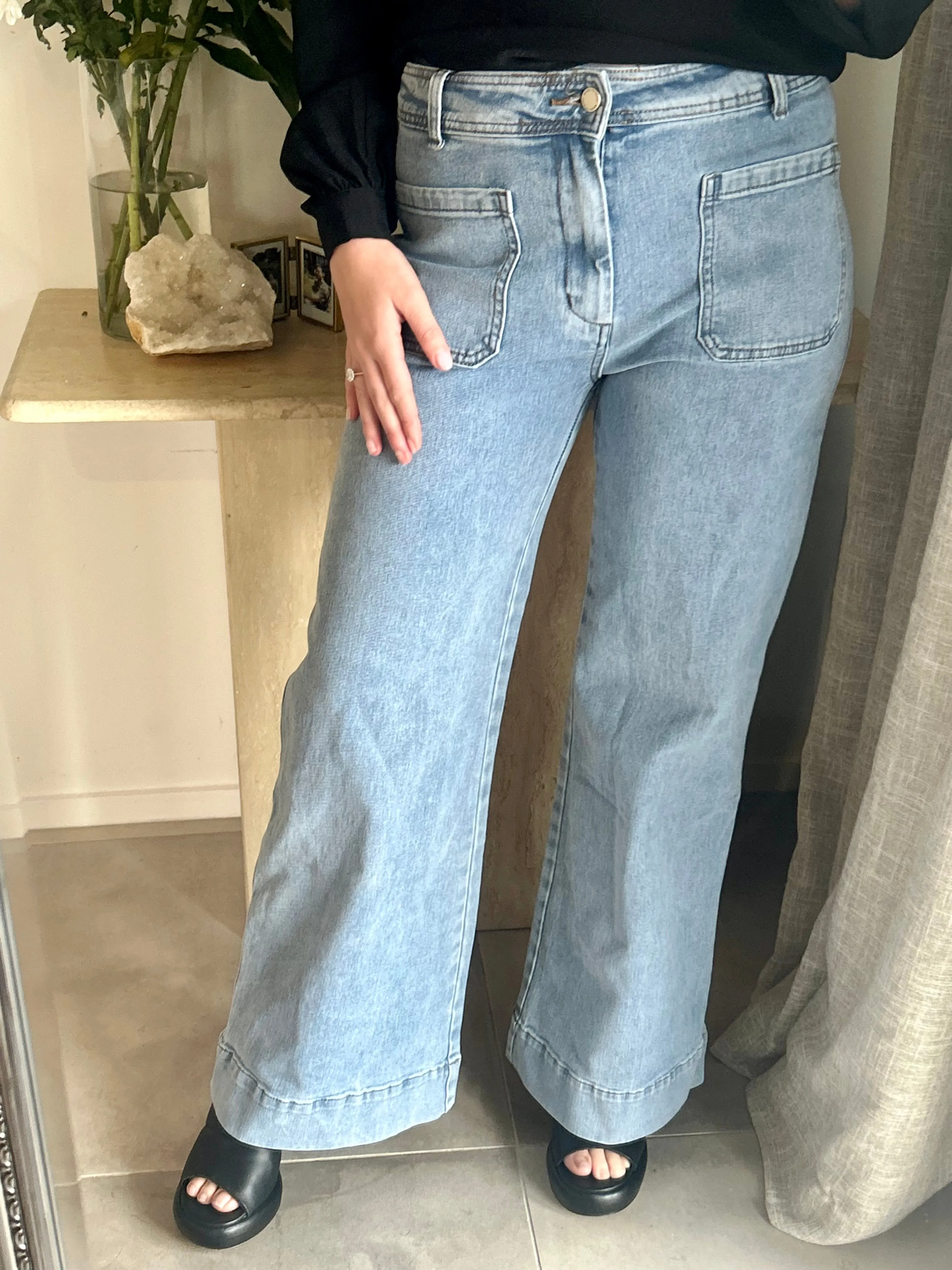 Denim Flared Jeans