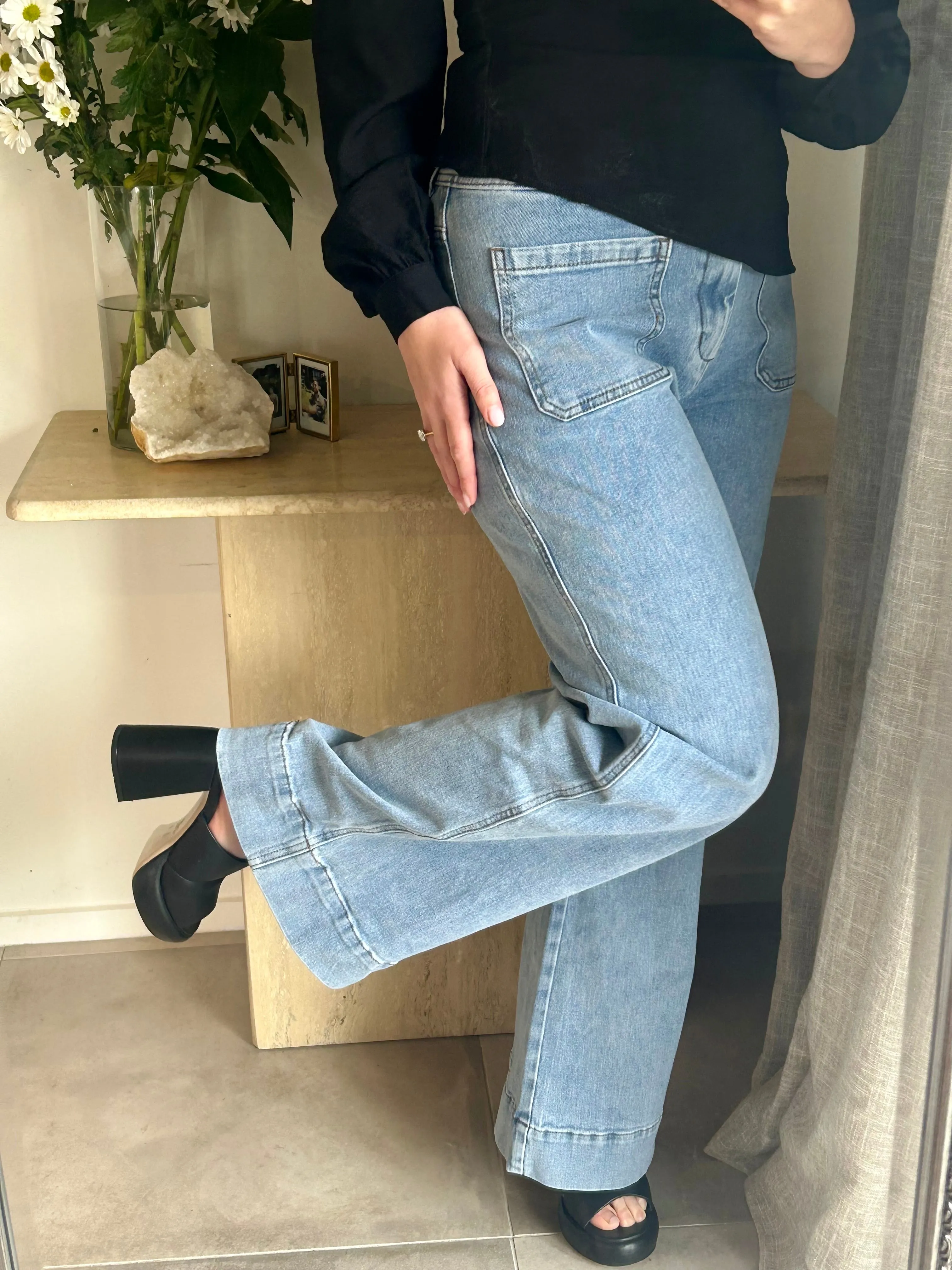 Denim Flared Jeans
