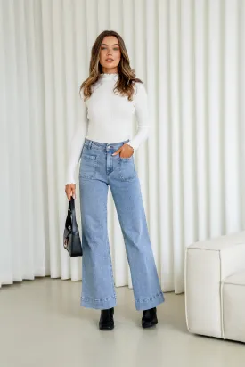 Denim Flared Jeans