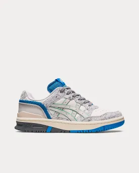 EX89 White / Dolphin Blue Low Top Sneakers