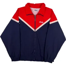 Fila 90s Colourblock Track Jacket Red Navy