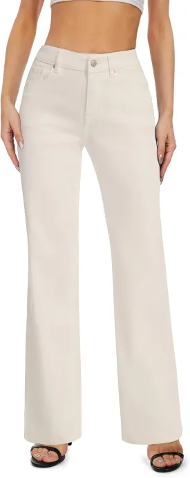 FLYING BANANA Women's Stretchy Curvy Fancy Bootcut Jeans