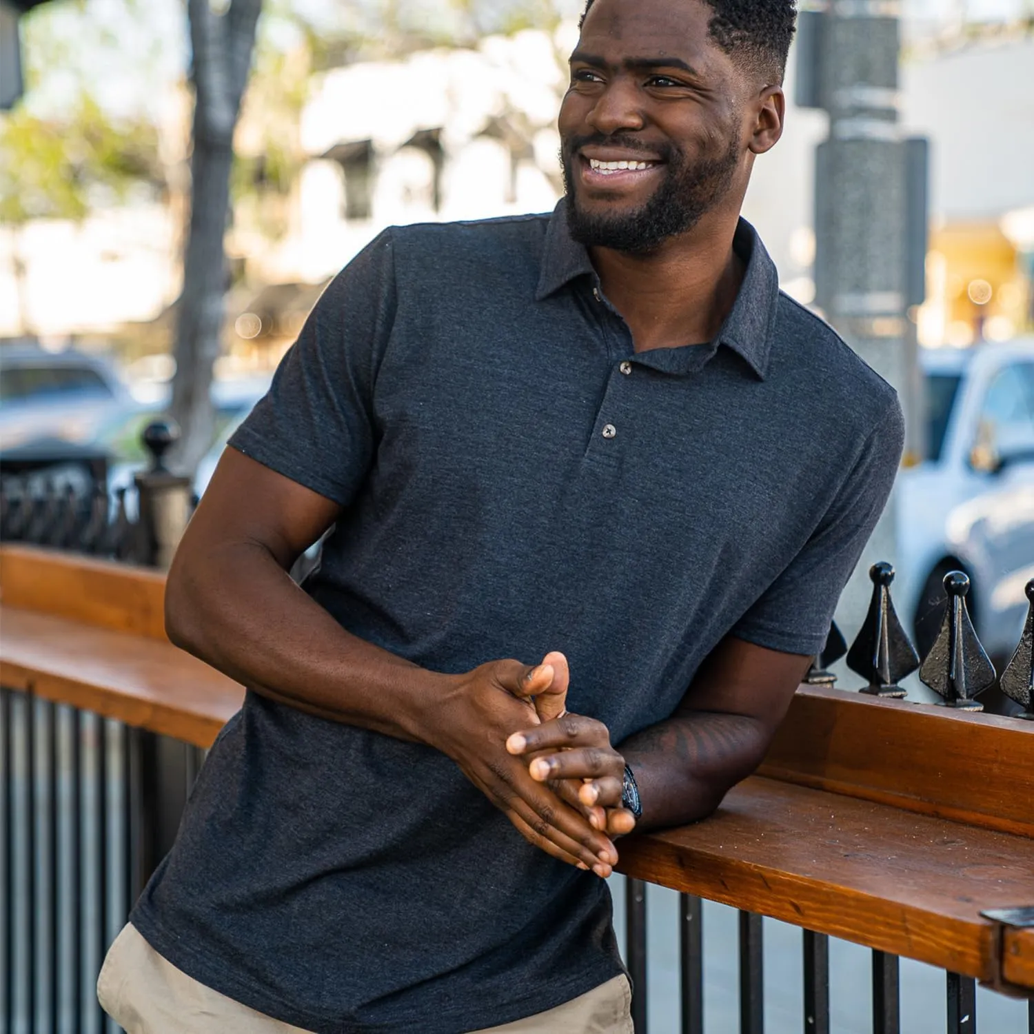 Fresh Clean Threads Mens Polo Shirts - Pre Shrunk Soft Fitted Premium Classic Shirt - Men's Polos Cotton Poly T-Shirt Blend